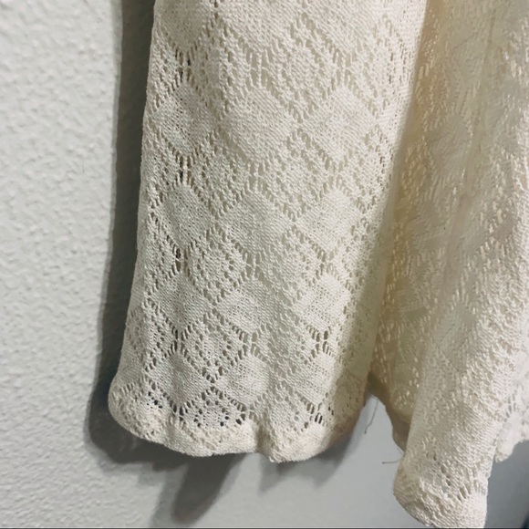 {Free People} Lace Crochet Cut Out Dress - Picture 5 of 6